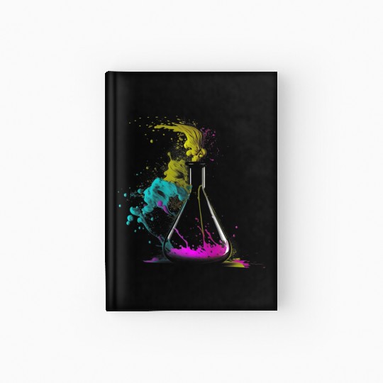 Chemist splash art tube retro chemistry laboratory Hardcover Journal