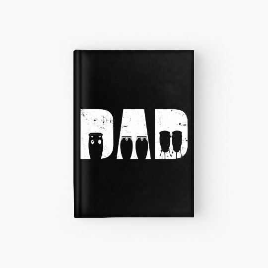 Conga Dad Drum Player Drummer Percussion Music Hardcover Journal