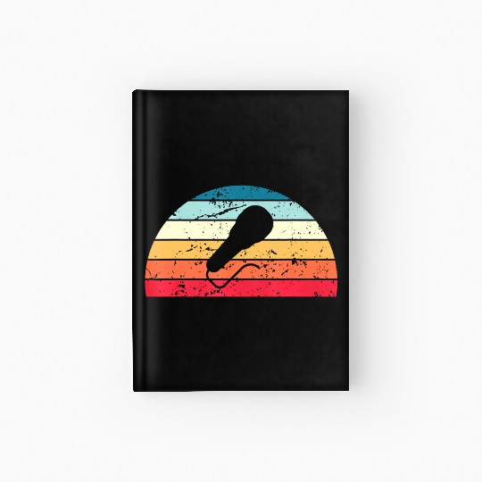 Karaoke Sunset distressed Sunrise Hardcover Journal
