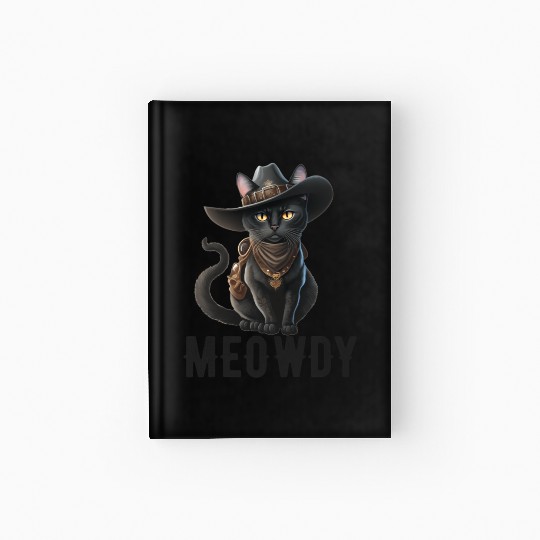 Meowdy Cat Cory Music Kitten Cowboy Hardcover Journal