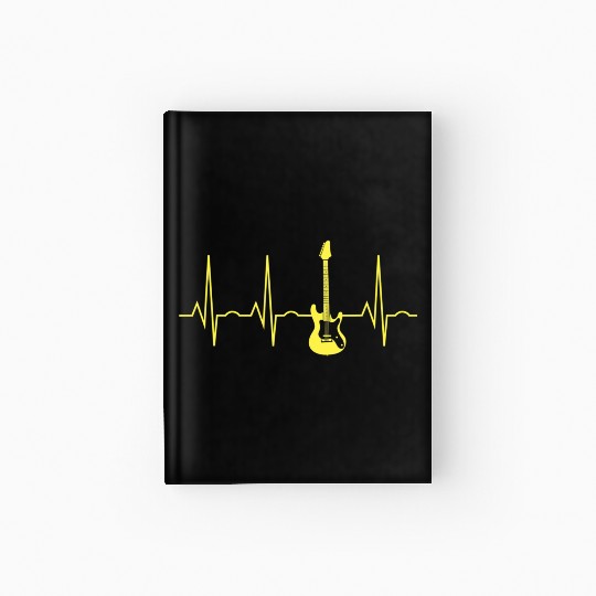 Bass Guitar Player Heartbeat Hardcover Journal
