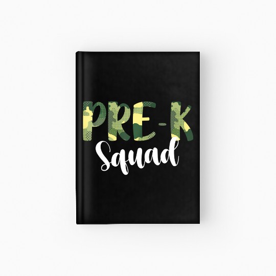 Camo Pre-K Squad Back To School Camouflage Hardcover Journal