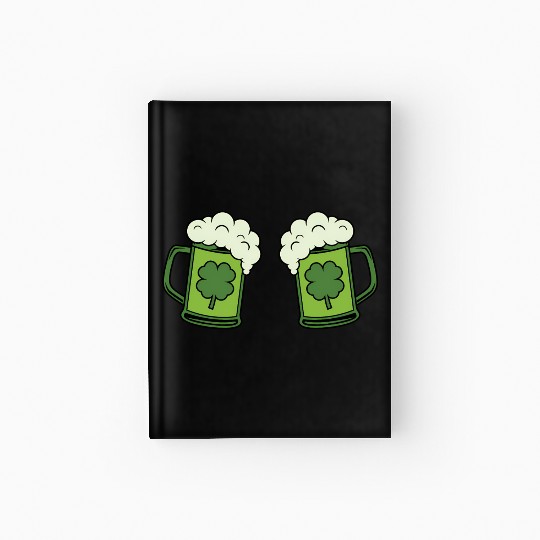 Drinking Green Beer Boobs Shamrock Irish Patric Hardcover Journal