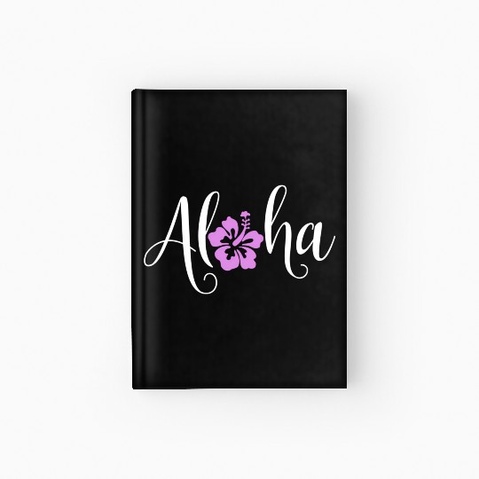 Aloha Hawaiian Hibiscus Flower Surfer Maui Kauai Hardcover Journal