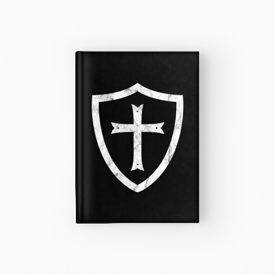 Knights Templar Cross And Shield Crusader History Hardcover Journal