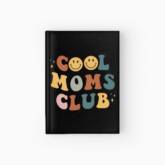 Moms Club On Back Print Hardcover Journal
