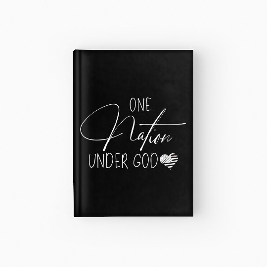 One Nation Under God Usa Script Hardcover Journal