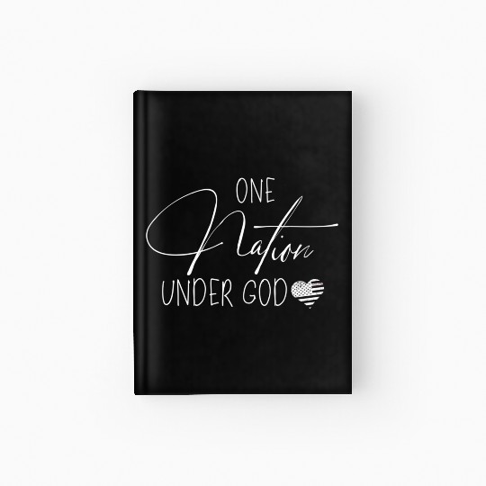 One Nation Under God Usa Script Hardcover Journal