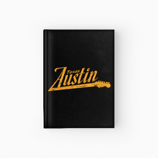 Austin Texas Guitar Neck Hardcover Journal