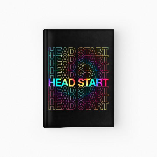 Rainbow Tie Dye Head Start Team Back To School Hardcover Journal