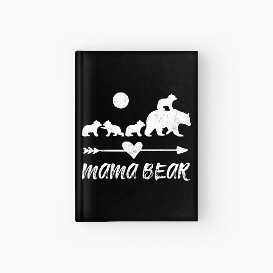 Mama Bear Hardcover Journal With Four Bear Cubs