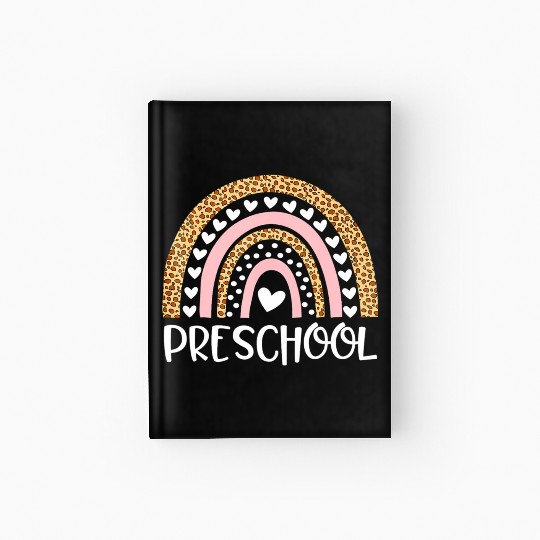 Preschool Teacher Leopard Rainbow Teacher Back To Hardcover Journal