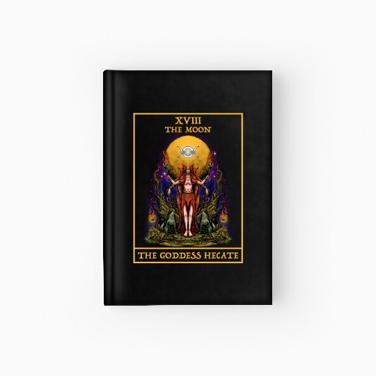 The Goddess Hecate Tarot Card Triple Moon Witch Hardcover Journal