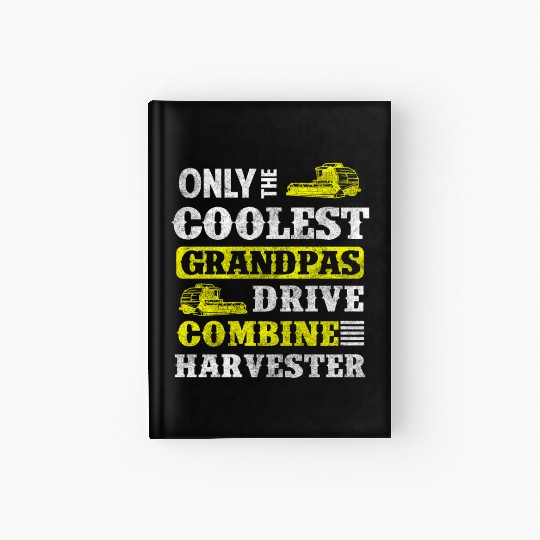 Harvest Field Worker Tractor Farmer Hardcover Journal