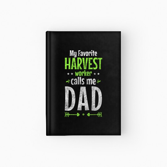 Farmer Farm Harvest Time Vegetable Hardcover Journal