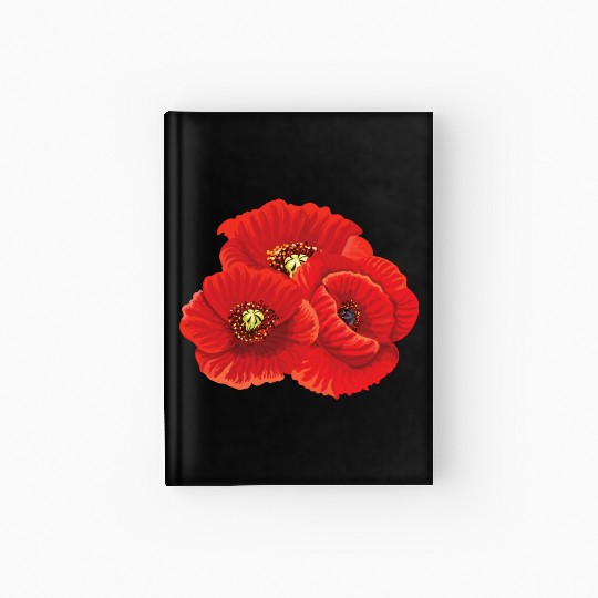 Poppy Flower Flowers Flora Nature Hardcover Journal