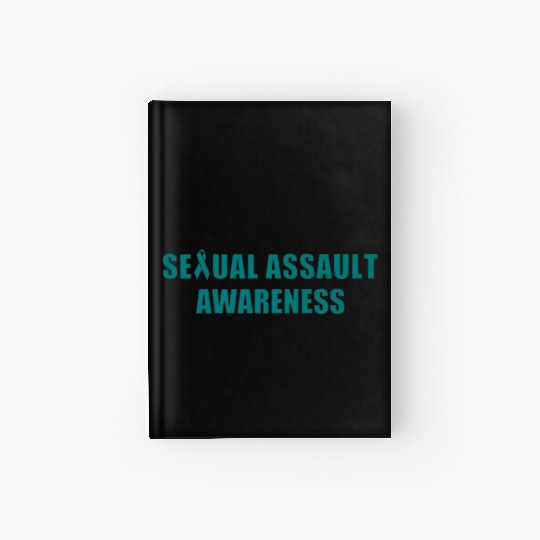 i wear teal for sexual assault awareness gift ribb Hardcover Journal