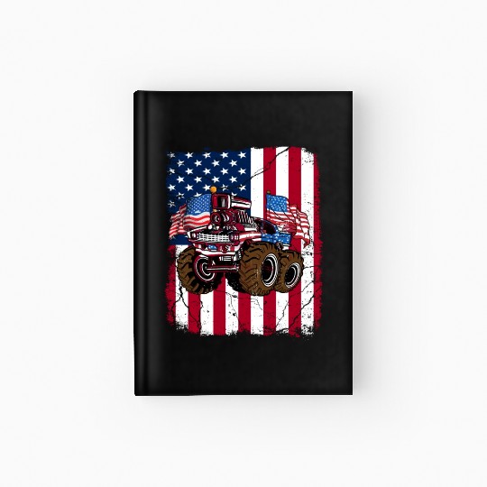 US Patriot American Monster Trucks USA Fan Hardcover Journal