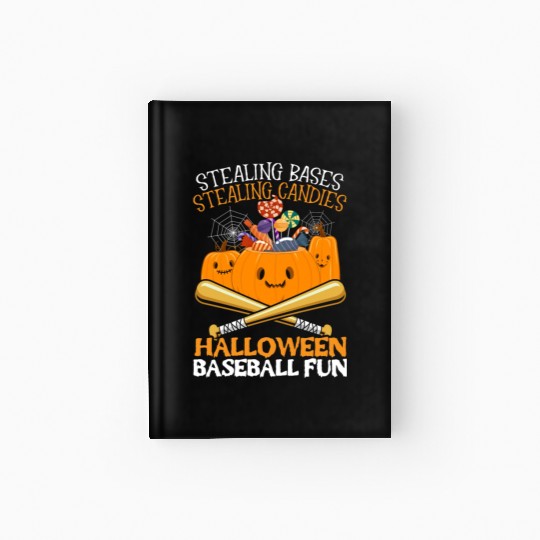 Baseball Halloween Trick Or Treat Baseball Player Hardcover Journal