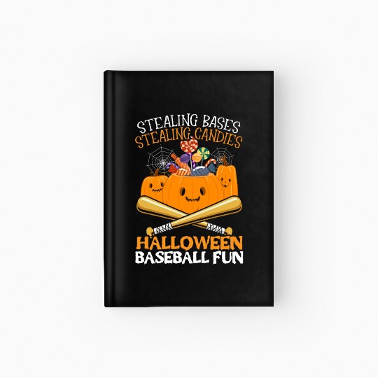 Baseball Halloween Trick Or Treat Baseball Player Hardcover Journal