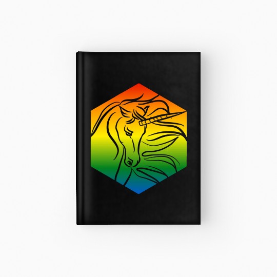 Rainbow Unicorn Silhouette | TTRPG Pride Hardcover Journal