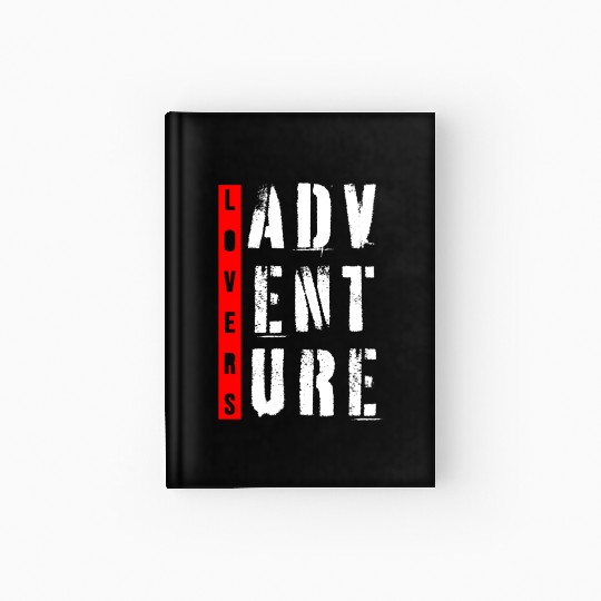 ADVENTURE LOVERS TYPOGRAPHIC MINIMALISTIC DESIGN Hardcover Journal