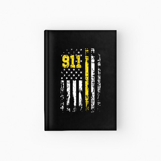 Dispatcher 911 Usa Flag Dispatcher Back Print Hardcover Journal