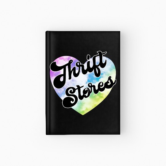 Thrift Stores pastel clouds heart Hardcover Journal