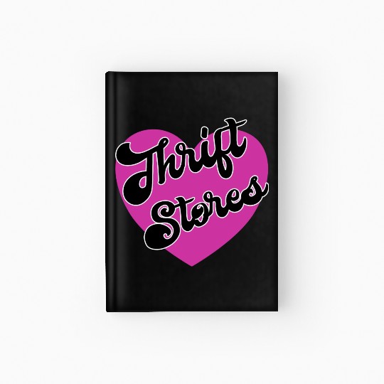 Thrift Stores pink heart Hardcover Journal