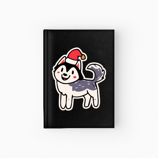Christmas Husky Dog Lover Malamute Hardcover Journal