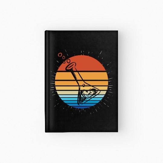 Science Chemist Chemistry Sunset Laboratory Flask Hardcover Journal