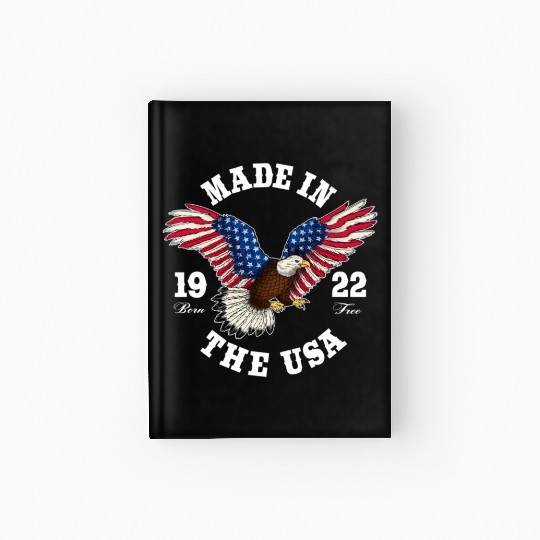 100 Year Old Patriotic Eagle Usa Flag 1922 Hardcover Journal
