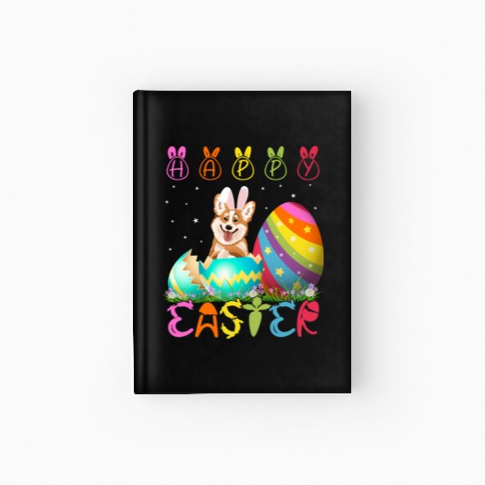 Easter Day Corgi Dog Family Easter Hardcover Journal