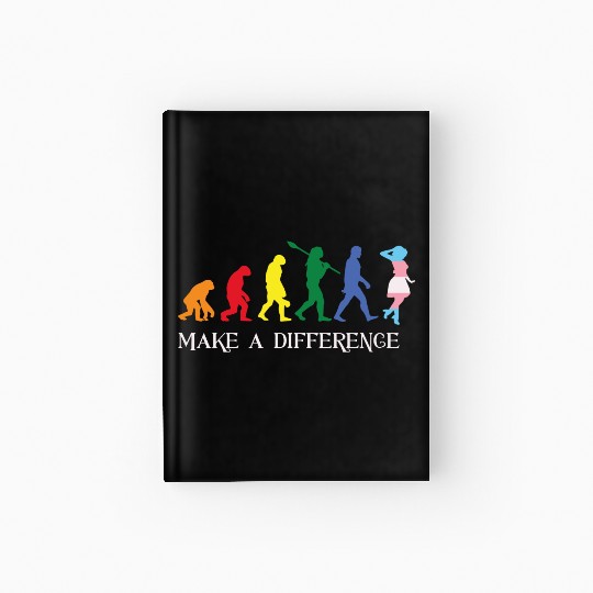 Gay Pride LGBT Human Evolution Gay Hardcover Journal