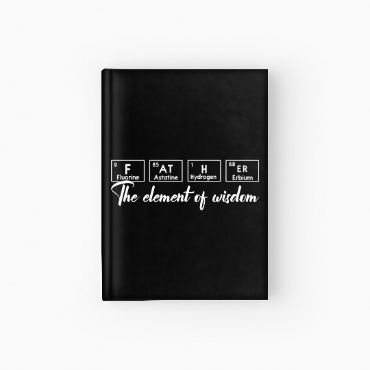 Periodic Table Funny Chemistry Dad design Hardcover Journal