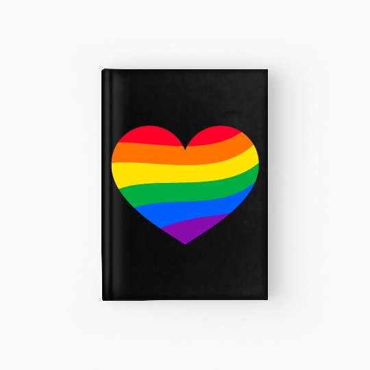 lgbt Gay Pride Rainbow Heart Hardcover Journal