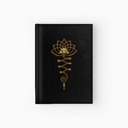 Lotus Unalome Yoga Meditation Zen Buddhism Hardcover Journal