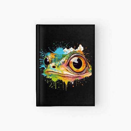 Colorful Leap - Watercolor Style Frog Art Hardcover Journal