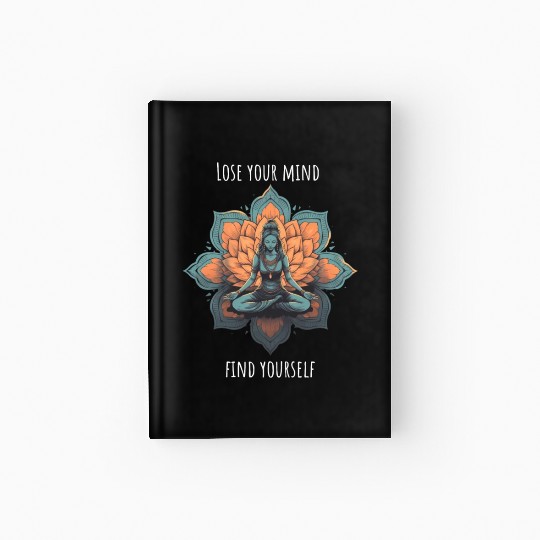 Women's Yoga Meditation Lotus Design Hardcover Journal