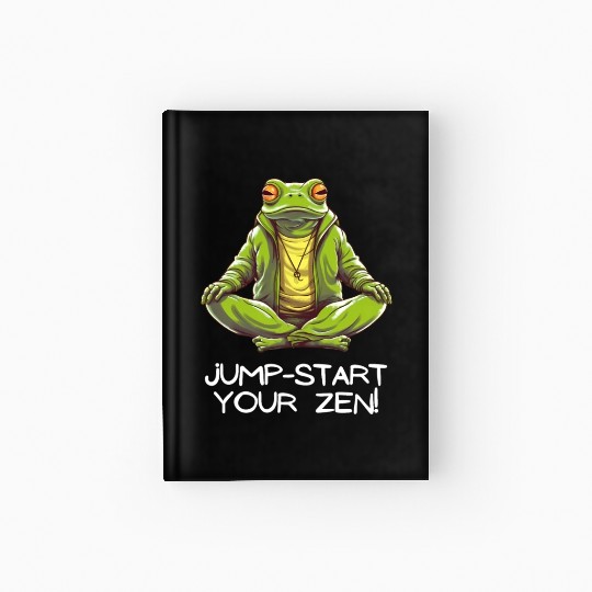 Yoga Meditation Jump-start your zen Frog Hardcover Journal