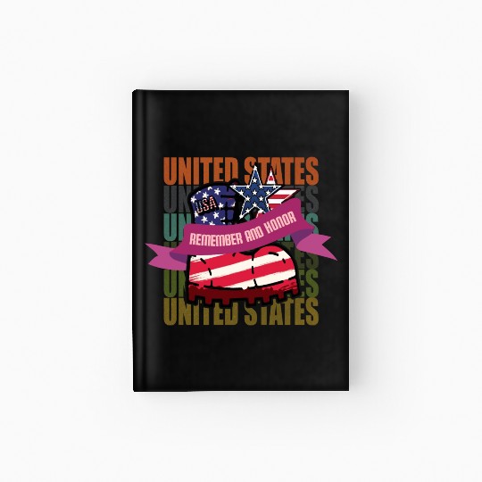 God bless America the land of the free Hardcover Journal