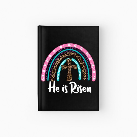 Easter For Christian N Mom He Is Risen Leopard Hardcover Journal