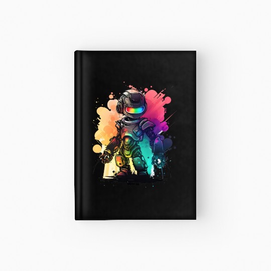 Retro Robot Cute Robotic Engineer Technology Hardcover Journal