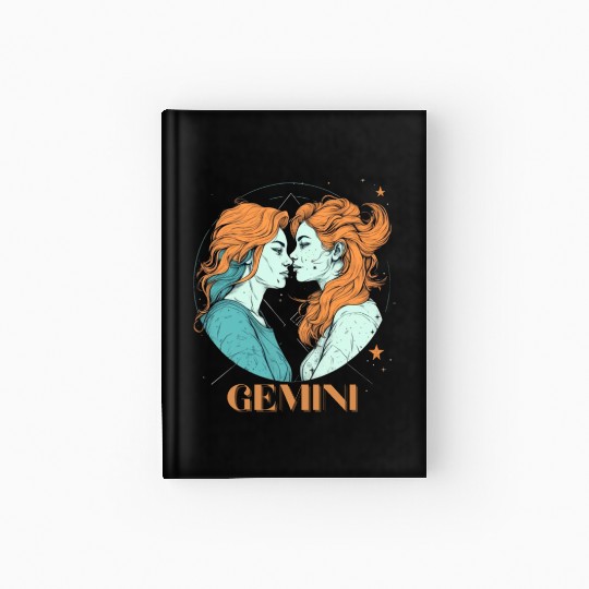 Lesbian Gemini zodiac sign gay girls horoscope Hardcover Journal