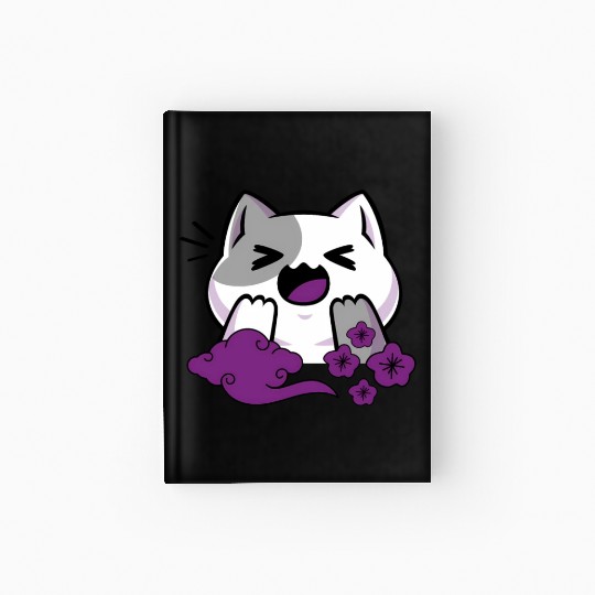 Asexual Subtle Ace Pride Anime And Cat Japanese Hardcover Journal