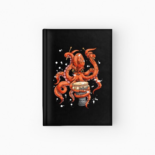 Music Lover Bongo Drums Musician Octopus Hardcover Journal
