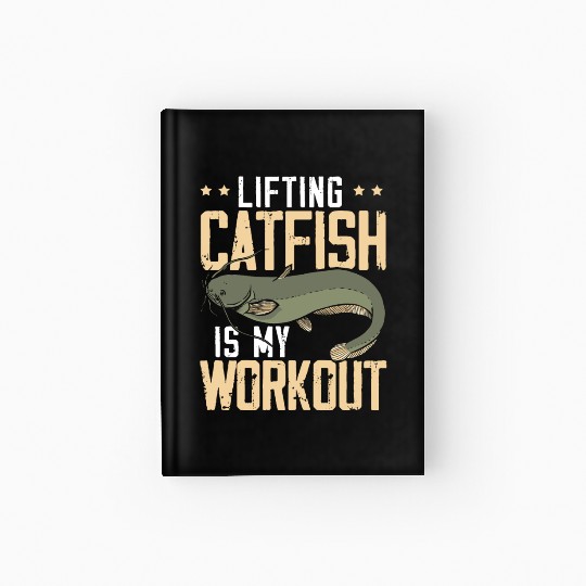 Hand Fishing Fisherman Noodling Lover Fisher Fish Hardcover Journal