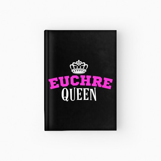 Euchre Card Game Queen Mom Gift Aunt Hearts Hardcover Journal