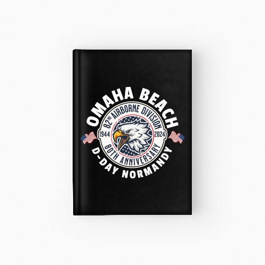 Omaha Beach airborne division 80th anniversary Hardcover Journal