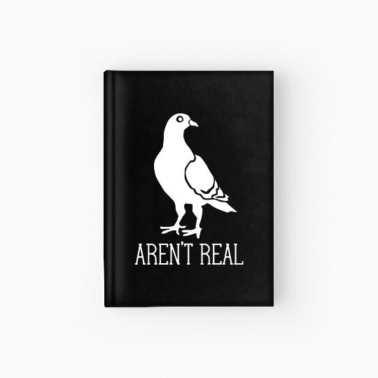 Birds Aren t Real Conspiracy Pigeon Retro Hardcover Journal